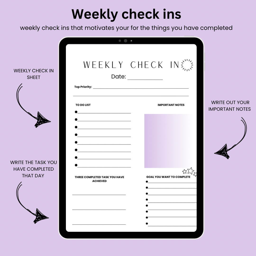 Free Weekly Check In Template Sample