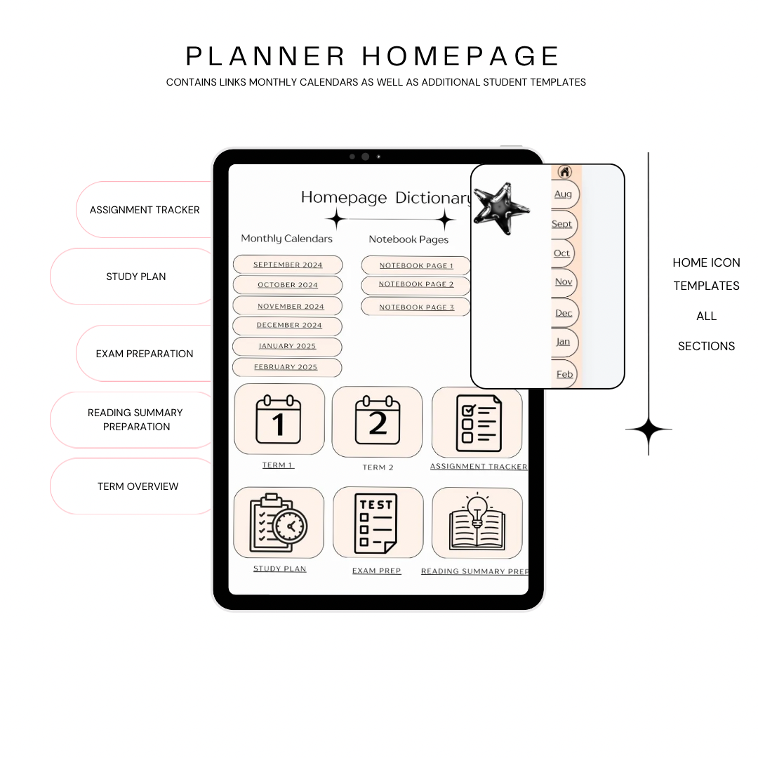 Student Mid-Year Academic Digital Planner