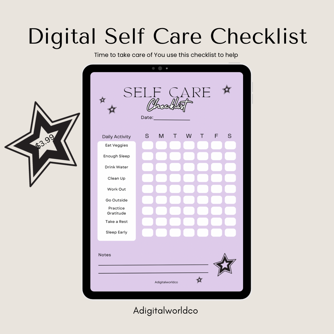 Digital Self Care Checklist