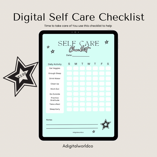 Digital Self Care Checklist